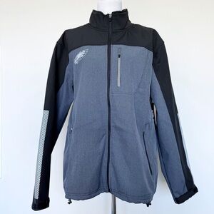 Philadelphia Eagles Men’s Winter Coat Jacket Size Large Black Gray Reflective